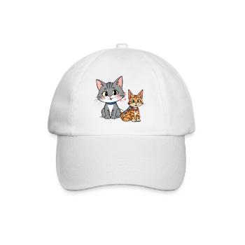 Illustration de copain de chat ludique - Casquette classique - blanc/blanc - Devant