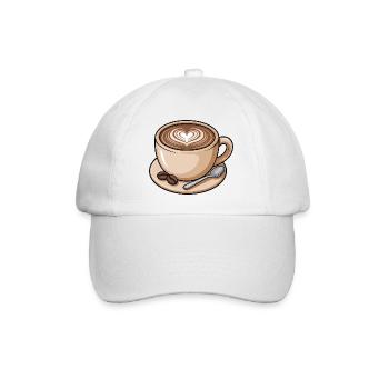 Tasse à café Latte Art en forme de cœur - Casquette classique - blanc/blanc - Devant