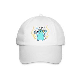 Temps festif avec chapeau et ballons - Casquette classique - blanc/blanc - Devant