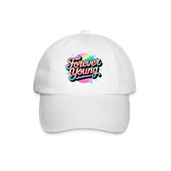 Not Old, but Forever Young. Motivational 80s 90s - Baseball Cap - white/white - Front