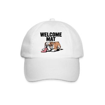 Welcome Mat Bulldog - Baseball Cap - white/white - Front