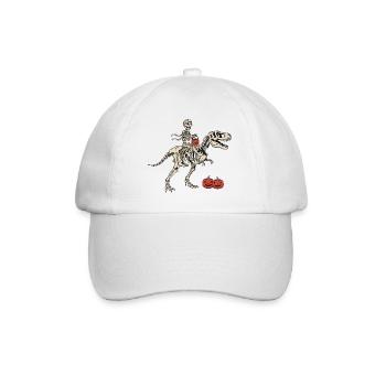 Cavalier squelette sur T Rex - Casquette classique - blanc/blanc - Devant