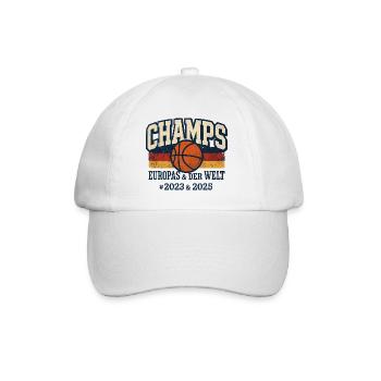 Basketball Champs Deutschland Basketballer  - Baseballkappe - Weiß/Weiß - Vorne