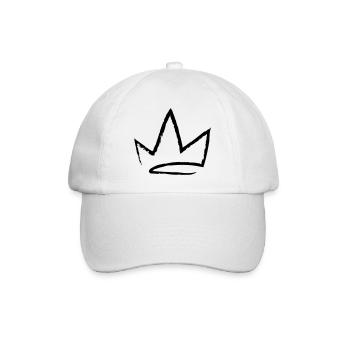 Crown Sketch - Baseball Cap - white/white - Front