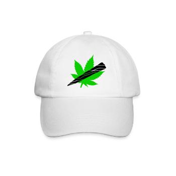Néon Feuille De Cannabis Graphique - Casquette classique - blanc/blanc - Devant