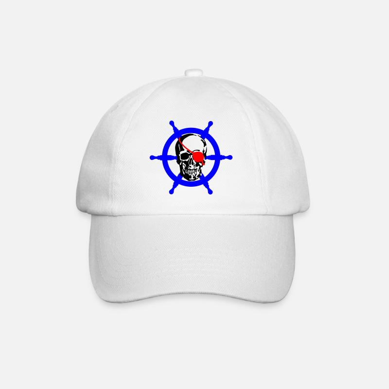 Pirat - Baseballkappe - Weiß/Weiß