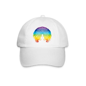 Conception spirituelle du mandala yoga dans les couleurs des chakras - Casquette classique - blanc/blanc - Devant