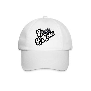 Je suis L’Acier – Typographie rétro - Casquette classique - blanc/blanc - Devant