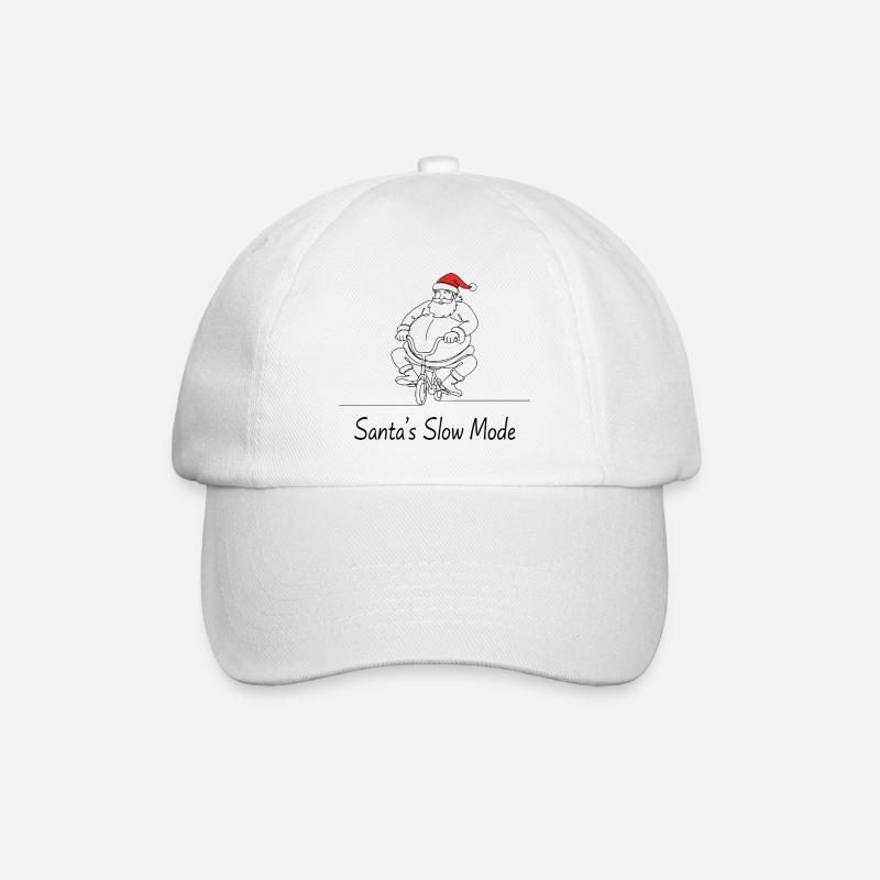 Père Noël à vélo mode lent - Casquette classique - blanc/blanc