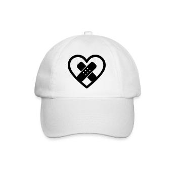 Heart + Social-Health Worker – Super Parent - Baseball Cap - white/white - Front