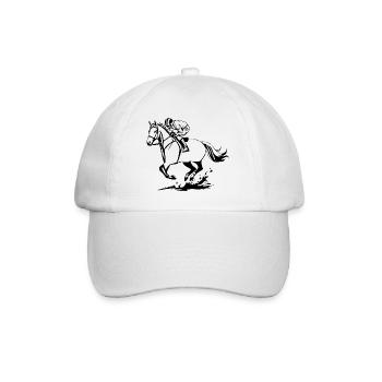 Horses T-shirt Gift Rider - Baseball Cap - white/white - Front