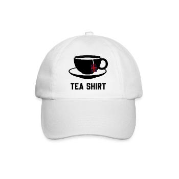 Tea Shirt – Calm Teacup Pun - Baseball Cap - white/white - Front