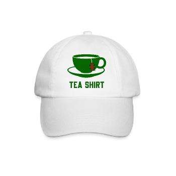 Tea Shirt – Calm Teacup Pun - Baseball Cap - white/white - Front