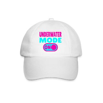 Underwater Mode ON - Baseball Cap - white/white - Front