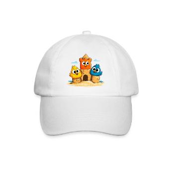 Sandcastle Trio bunt - Baseballkappe - Weiß/Weiß - Vorne