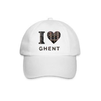 I Love Ghent – Gothic Architectural Design - Baseball Cap - white/white - Front