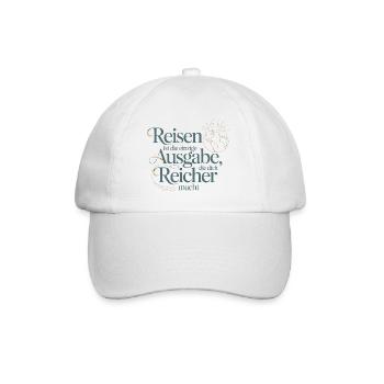 Le voyage est la seule dépense qui vous rend plus riche - Casquette classique - blanc/blanc - Devant