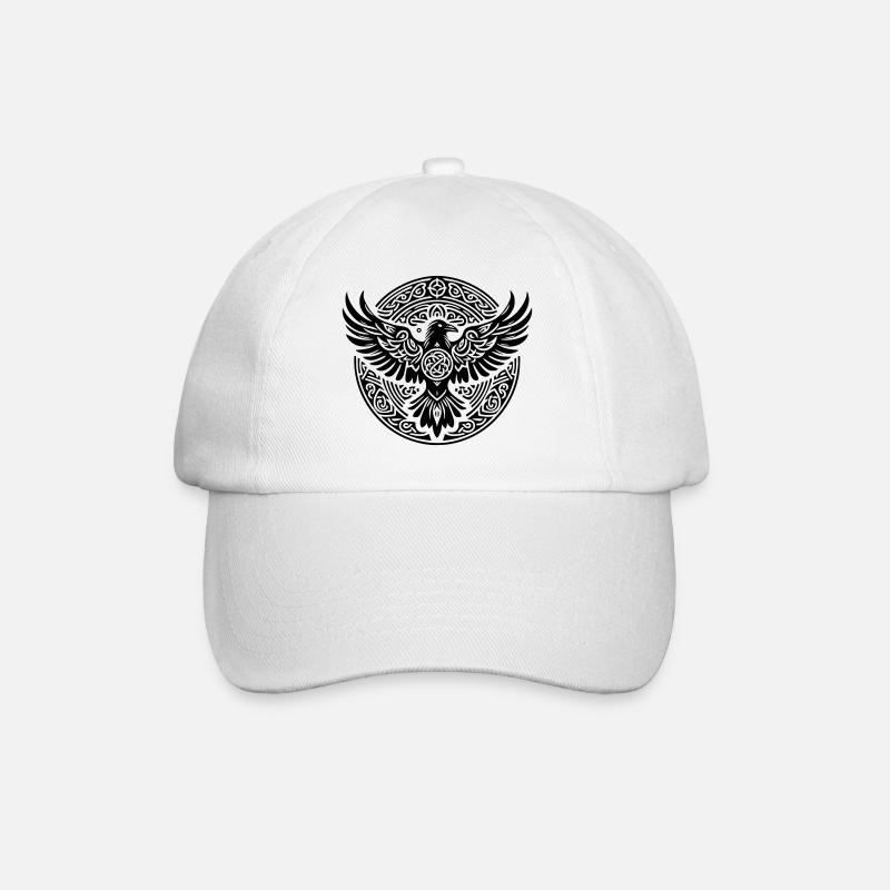 Corbeau triskel - Silence noir - Casquette classique - blanc/blanc