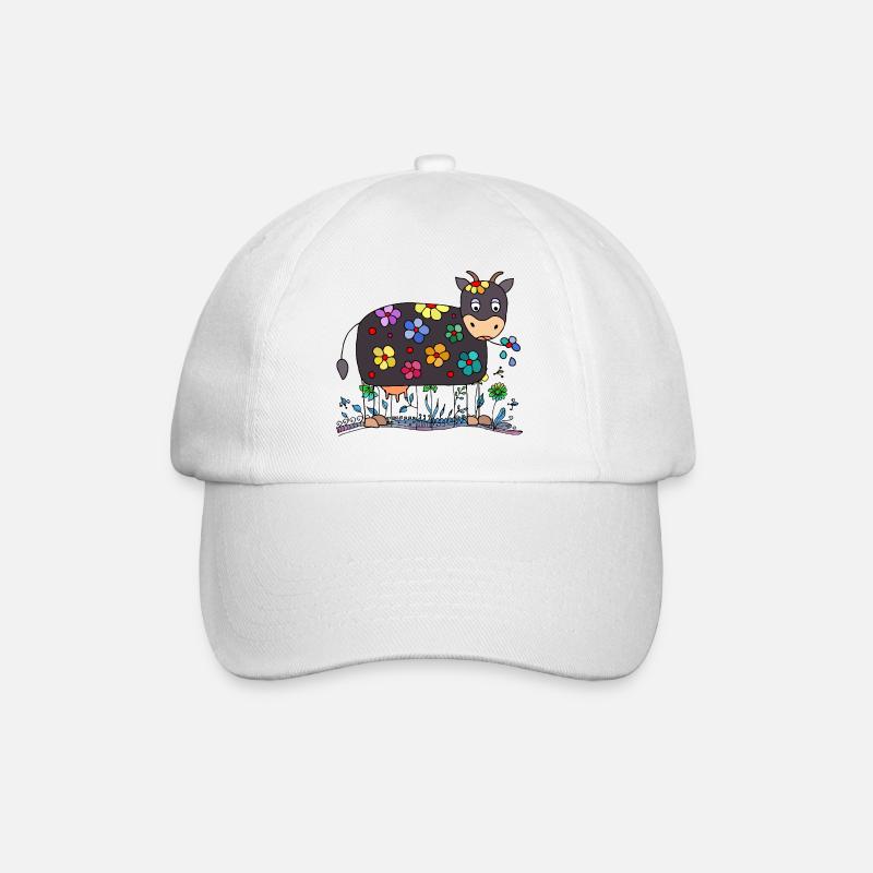 Kuh - Baseballkappe - Weiß/Weiß