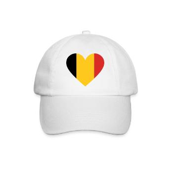 Yellow and red tricolor heart - Baseball Cap - white/white - Front