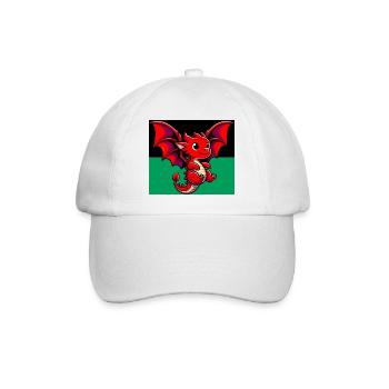 Drache - Baseballkappe - Weiß/Weiß - Vorne