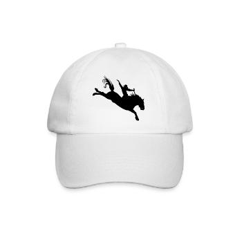 Silhouette de rodéo – Équitation western - Casquette classique - blanc/blanc - Devant