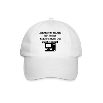 Lustiges IT Design - Baseballkappe - Weiß/Weiß - Vorne