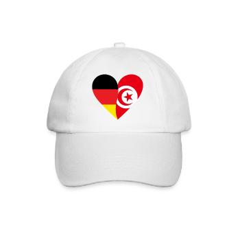 Herz der zwei Länder - Baseballkappe - Weiß/Weiß - Vorne