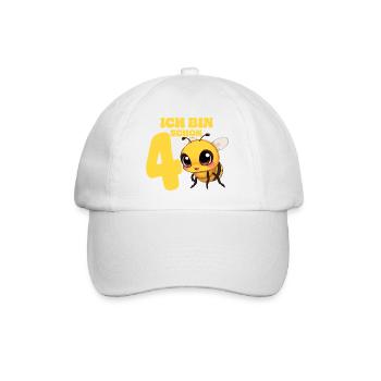 Anniversaire Abeille de 4 ans Abeille mignonne - Casquette classique - blanc/blanc - Devant