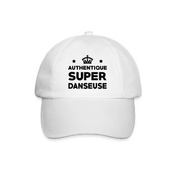 Authentic super dancer - Baseball Cap - white/white - Front