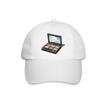 Color Palette Art: Makeup Illustration - Baseball Cap - white/white - Front