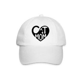 Maman Chat, Cœur de Maman Chat - Casquette classique - blanc/blanc - Devant