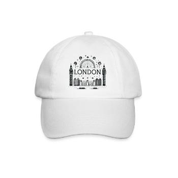 Londres Nuit Roue Big Ben - Casquette classique - blanc/blanc - Devant
