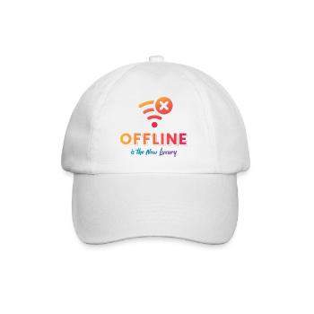 Offline ist der neue Luxus - Baseballkappe - Weiß/Weiß - Vorne