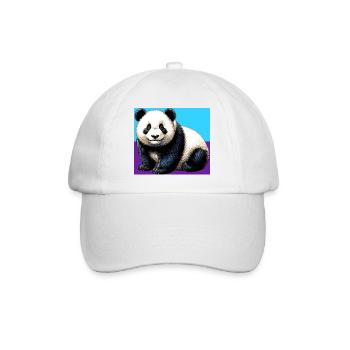 Panda - Baseballkappe - Weiß/Weiß - Vorne