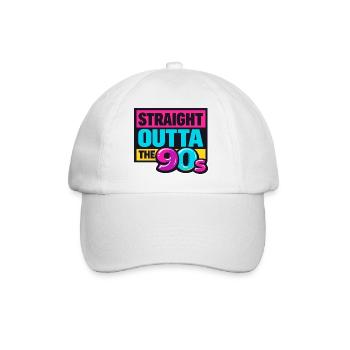 Straight Outta The 90s Neon - Baseball Cap - white/white - Front
