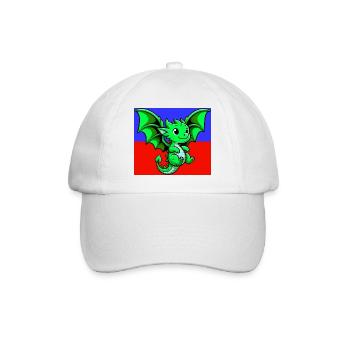 Drache - Baseballkappe - Weiß/Weiß - Vorne