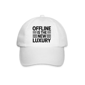  Offline Is The New Luxury Spruch Digital Detox - Baseballkappe - Weiß/Weiß - Vorne