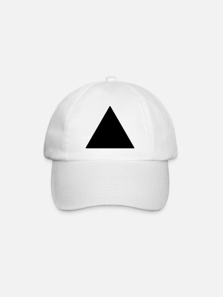 Symbol triangle equilateral black - Baseball Cap - white/white