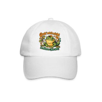 Guck mich nicht in diesem Ton Frosch - Baseballkappe - Weiß/Weiß - Vorne