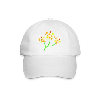 Neon Dotted Tree Burst - Baseball Cap - white/white - Front