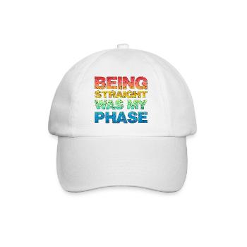 Être hétéro était ma phase de design rétro LGBTQ - Casquette classique - blanc/blanc - Devant