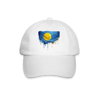 Palau Dripping Flag - Baseball Cap - white/white - Front