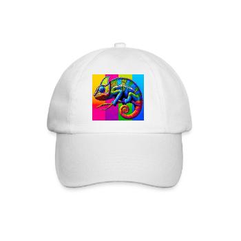 chameleon - Baseball Cap - white/white - Front