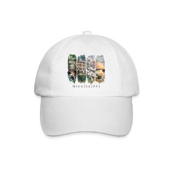 Voyage de vacances dans le Mississippi – Southern Charm - Casquette classique - blanc/blanc - Devant