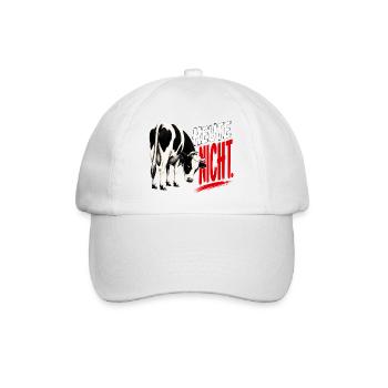 Heute nicht -Kuh T-Shirt - Baseballkappe - Weiß/Weiß - Vorne