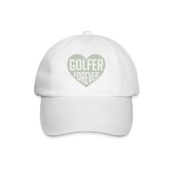 Golfer Forever Herz - Baseballkappe - Weiß/Weiß - Vorne