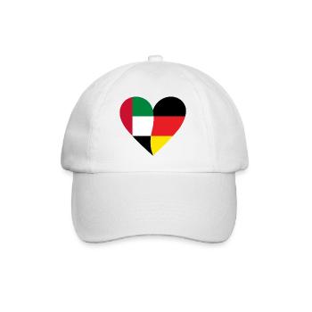 UAE Germany Heart - Baseball Cap - white/white - Front