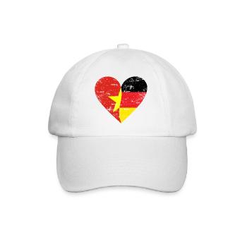 Vietnam, Allemagne, cœur utilisé - Casquette classique - blanc/blanc - Devant
