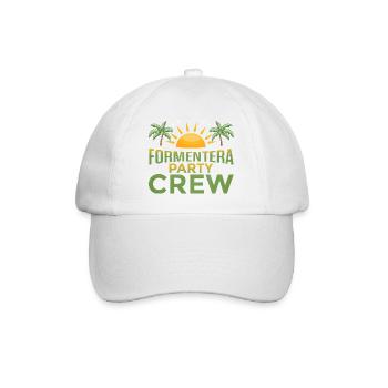Formentera Party Crew - Baseball Cap - white/white - Front